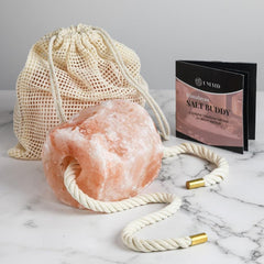 UMAID piedra Himalaya rosa sin fragancia, alternativa natural para ducha