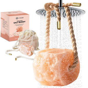 UMAID sal Himalaya rosa colgante para ducha, spa en la ducha
