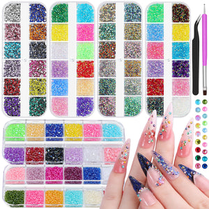 Umillars kit piedra uñas 2mm para decorar uñas con brillo intenso