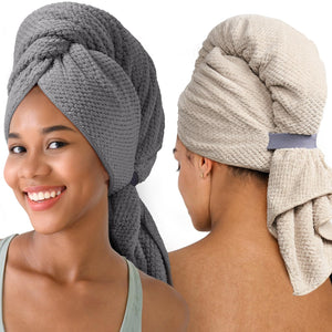 Toalla Umisleep de microfibra para cabello largo, secado rápido y suave