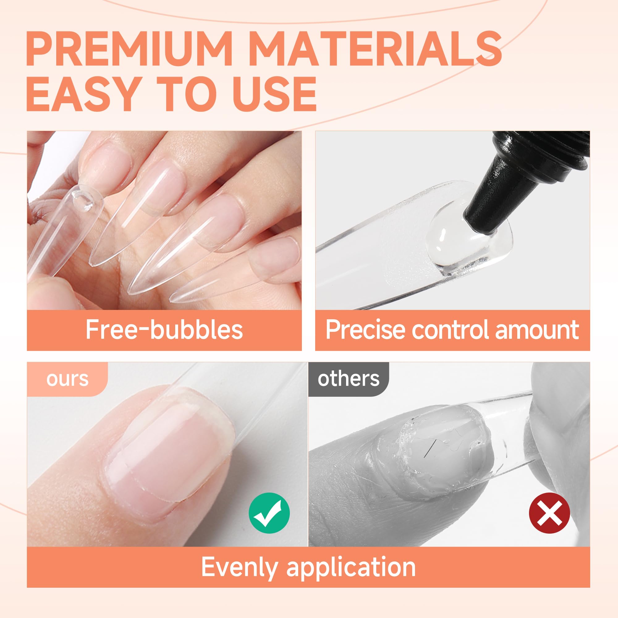 UNA GELLA aporta adherencia fuerte para tips, ideal para looks duraderos.