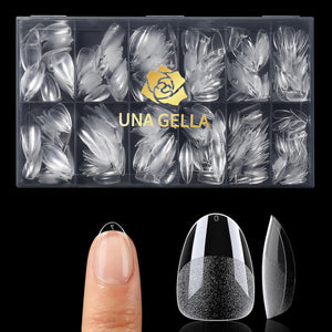 UNA GELLA caja de tips almendra extra corto para manicura en casa.