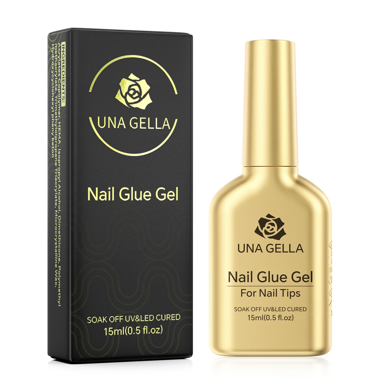 UNA GELLA: empaque compacto, ideal para kits de uñas en casa.