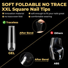 UNA GELLA frances-xxl lienzo perfecto para tips franceses y decoraciones brillantes.