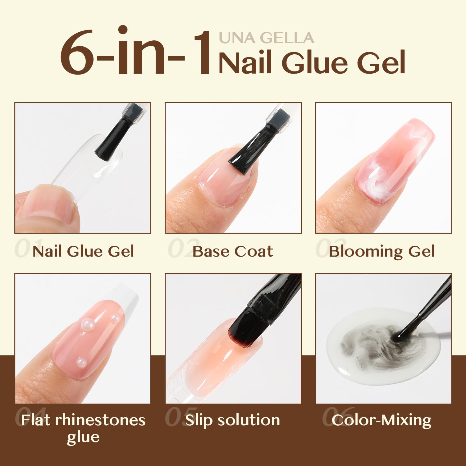 UNA GELLA: gel para fijar cristales y detalles.