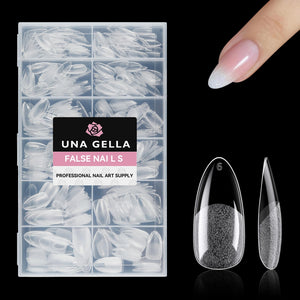 UNA GELLA tip almendra media preforma interna mate para mayor adherencia.