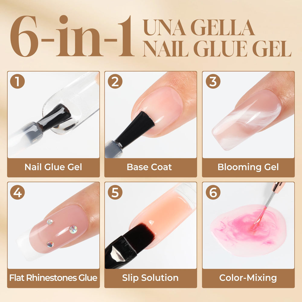 UNA GELLA, tips para uñas compatibles con varias marcas.