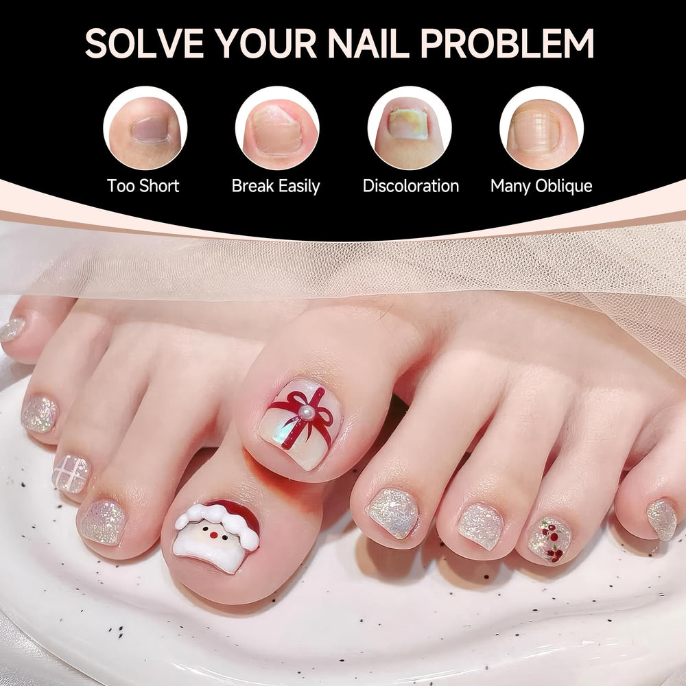 UNA GELLA tips uñas de los pies, acabado mate doble para mayor duración