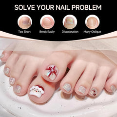 UNA GELLA tips uñas de los pies, acabado mate doble para mayor duración