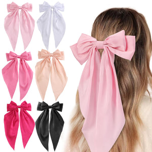 Unbednigt Lazo para pelo grande satinado rosa, ideal para peinados elegantes diarios.