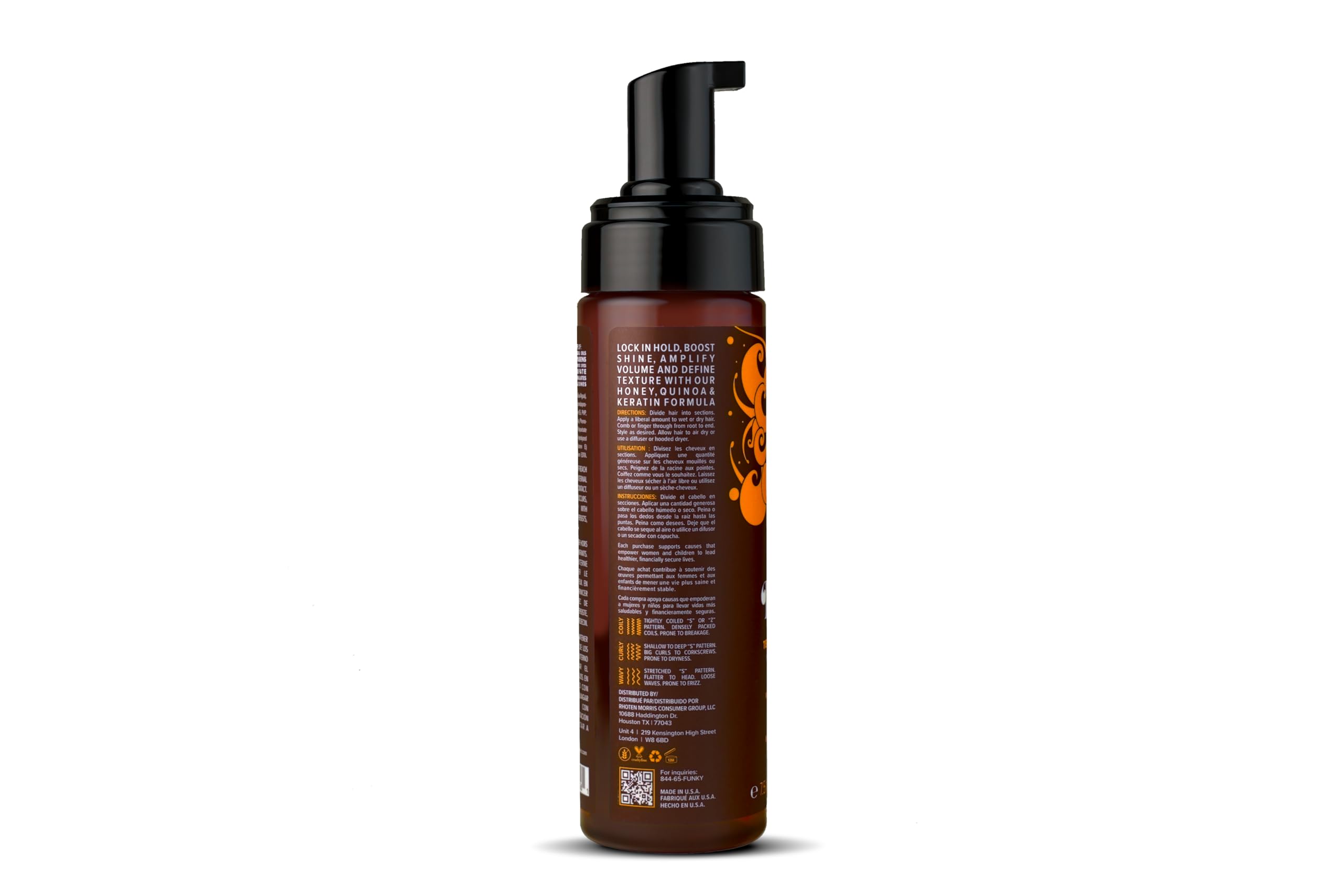 Uncle Funky's Daughter Soul Bounce peinado definido tras aplicar la mousse