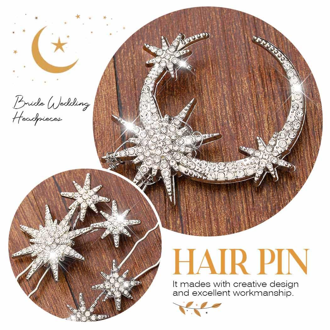 Unicra accesorio de pelo cristal facetado para damas de honor.