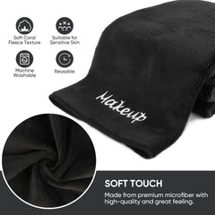 UNIMADE paños desmaquillantes coral negro de dos caras para mayor suavidad.