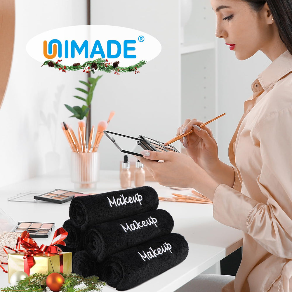 UNIMADE paños reutilizables negros reducen desperdicio frente a desechables.