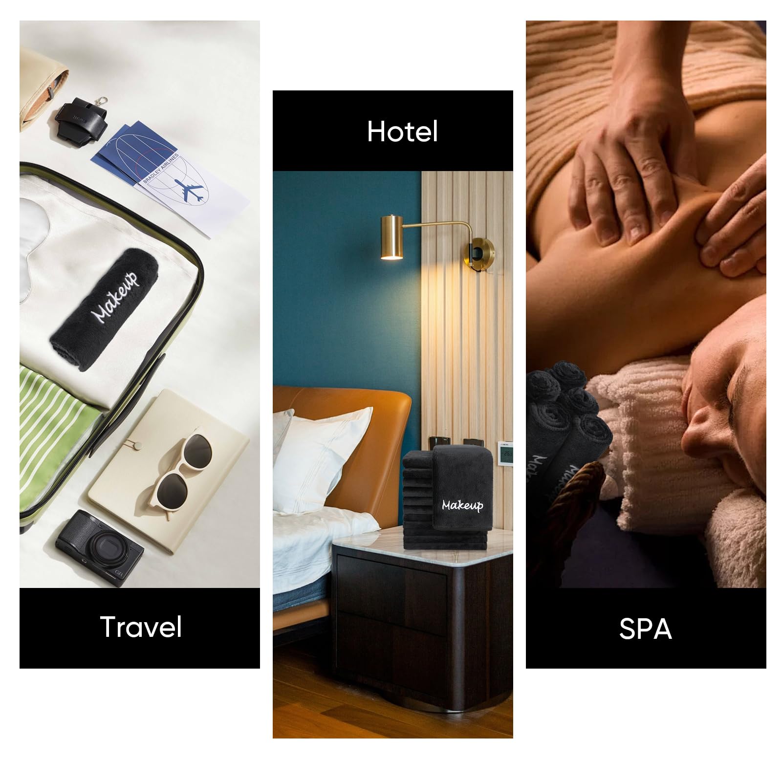 UNIMADE uso profesional en salones con acabado negro práctico.