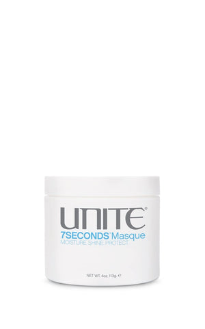 UNITE 7SECONDS Masque frasco crema, hidrata profundamente para brillo duradero.