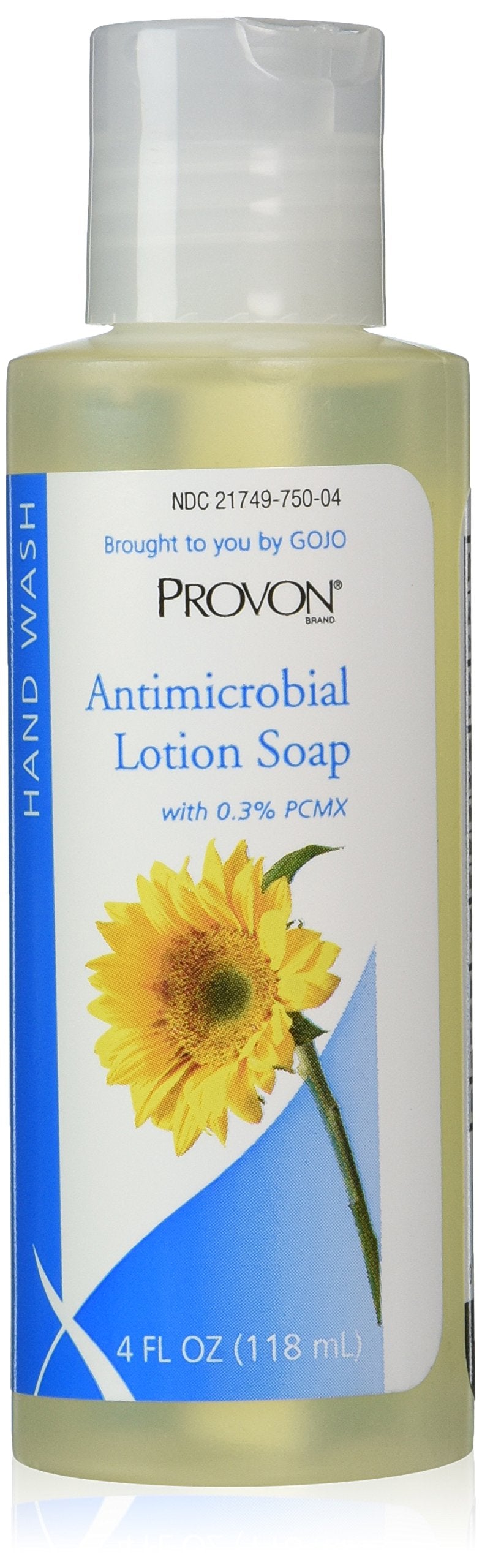 Provon loción antimicrobiana 4 oz, envase compacto para uso diario.