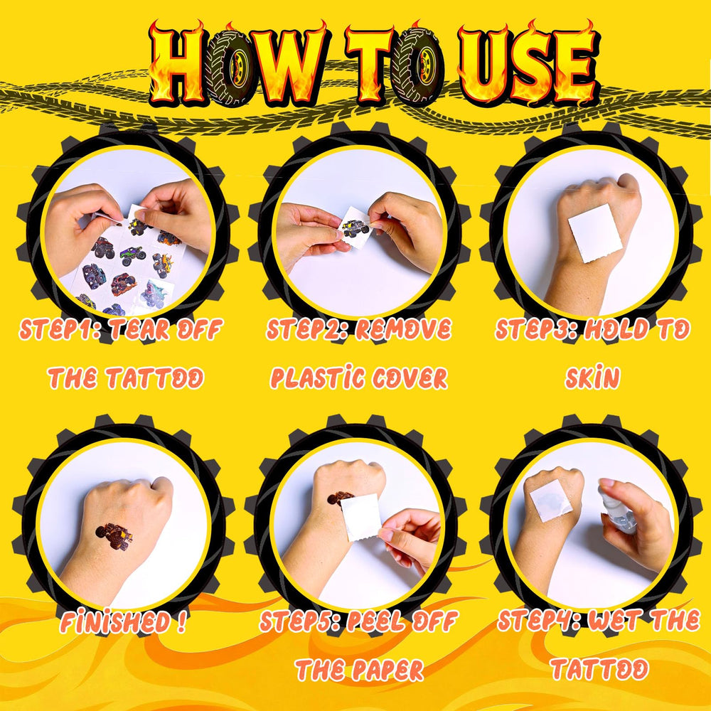 Tatuaje camión-monstruo para portátiles, decoran laptops y cuadernos
