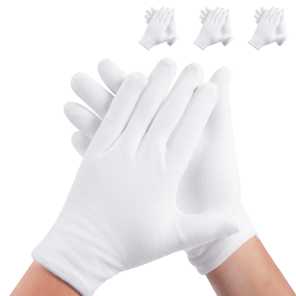 Guantes Untrytb de algodón blancos para uso nocturno, mejoran la comodidad de las manos.