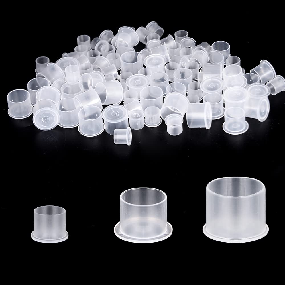 UPTATSUPPLY tapas tinta base blancas para tatuaje, almacenamiento ordenado de pigmentos.