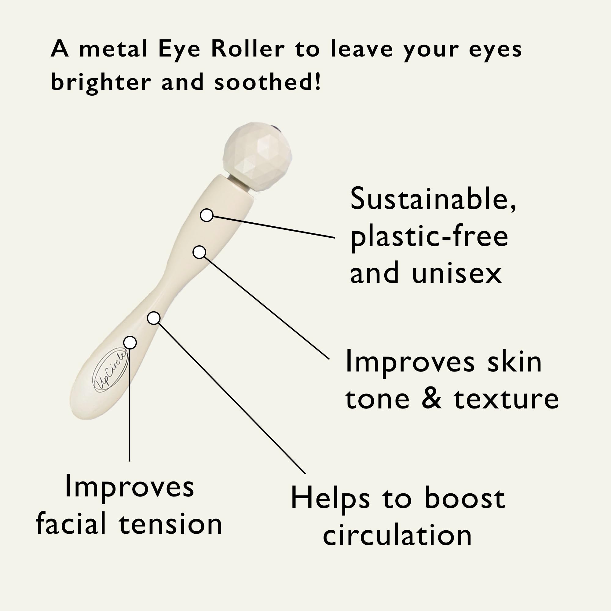 UPCIRCLE rodillo ocular refrigerado ofrece sensación fresca y revitaliza la mirada.
