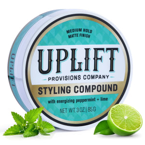 Uplift Provisions Pomada de arcilla para el cabello, frasco de 3 onzas, acabado mate natural.