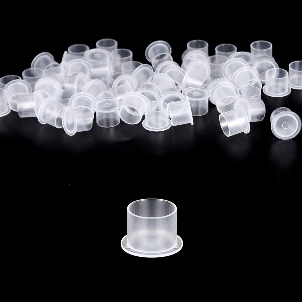 Tapas de tinta UPTATSUPPLY con base desechables 14 mm para control de pigmento en tatuajes