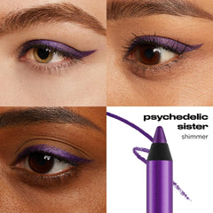 URBAN DECAY 24/7 delineador cremoso y preciso en morado brillante.