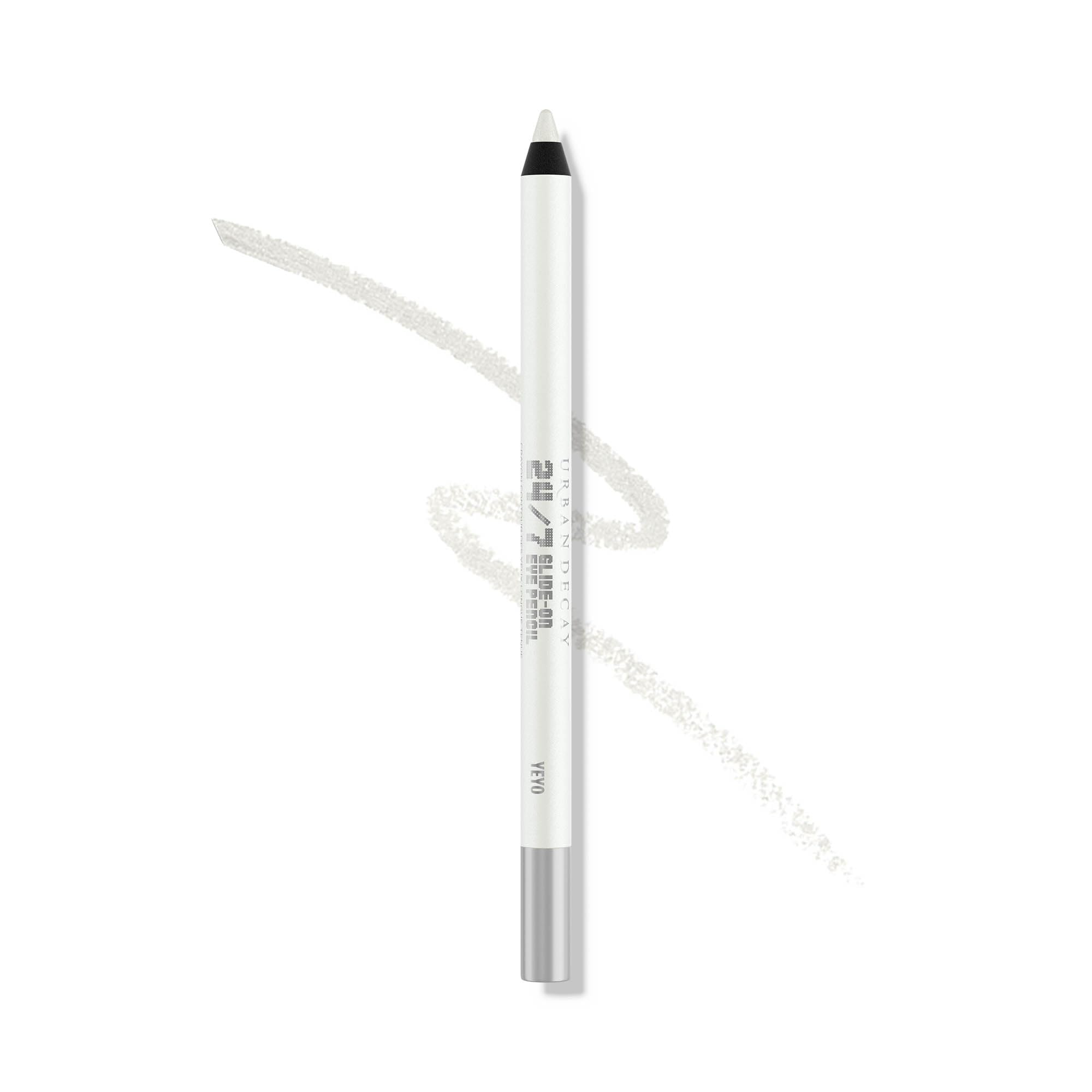 URBAN DECAY 24/7 Glide-On lapiz Yeyo blanco metalico, aplicacion suave para definicion diaria.