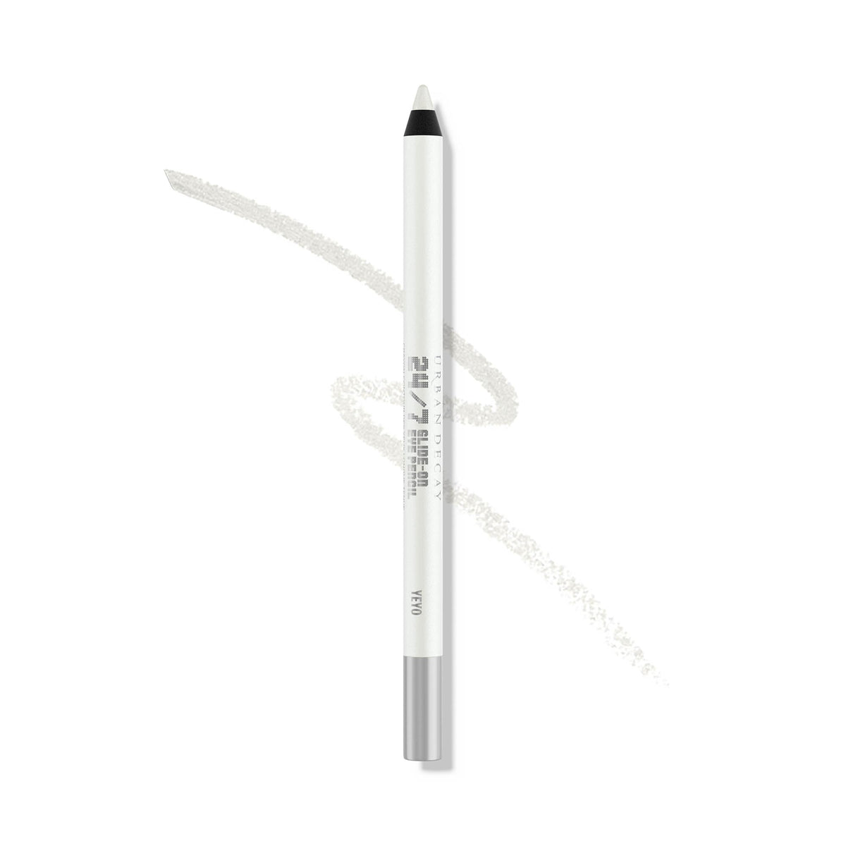 URBAN DECAY 24/7 Glide-On lapiz Yeyo blanco metalico, aplicacion suave para definicion diaria.