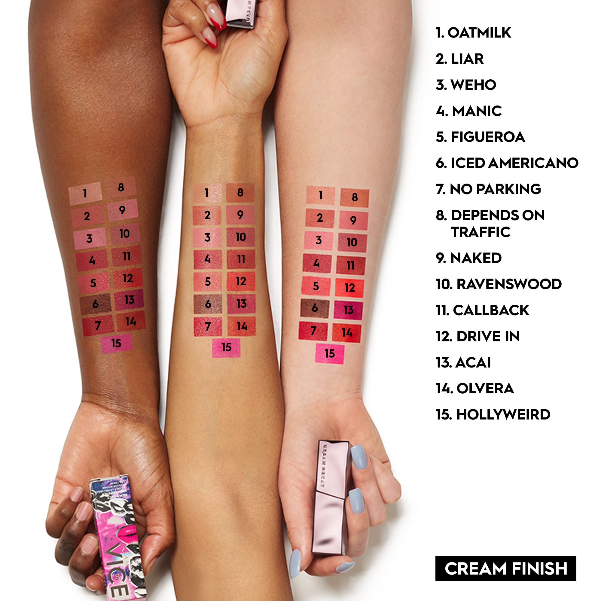 Urban Decay Vice Hydrating, amplia variedad de tonos para distintas ocasiones.