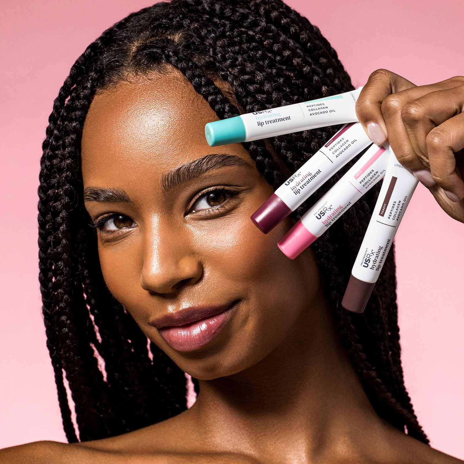 El envase puede variar; Urban Skin Rx tratamiento labial translúcido.