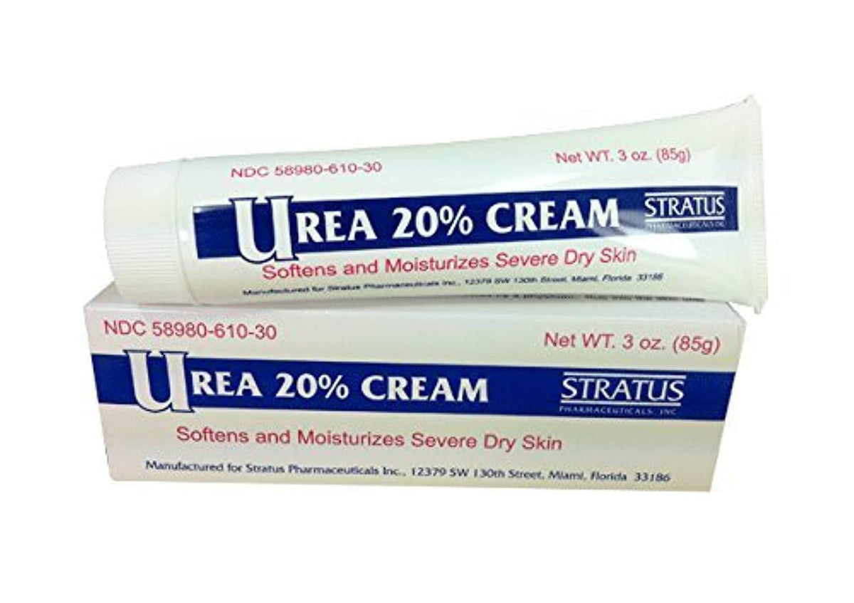 Crema Urea 20% Almendra, botella de 3 onzas, hidratación profunda para piel seca.