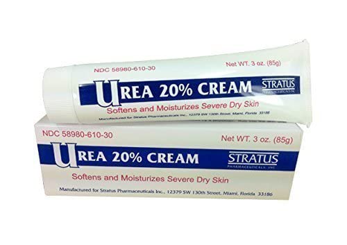 Crema Urea 20% Almendra, textura suave para uso diario y piel áspera.