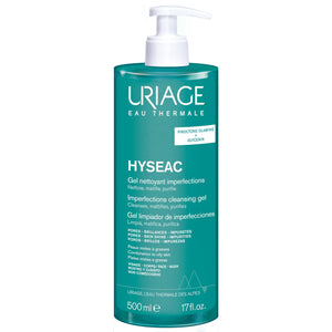 Uriage Hyseac gel limpieza facial y corporal para piel mixta a grasa, purifica suavemente.