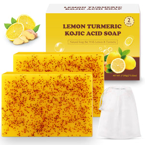 Jabón Urrznp limón curcuma en barra para piel sensible.