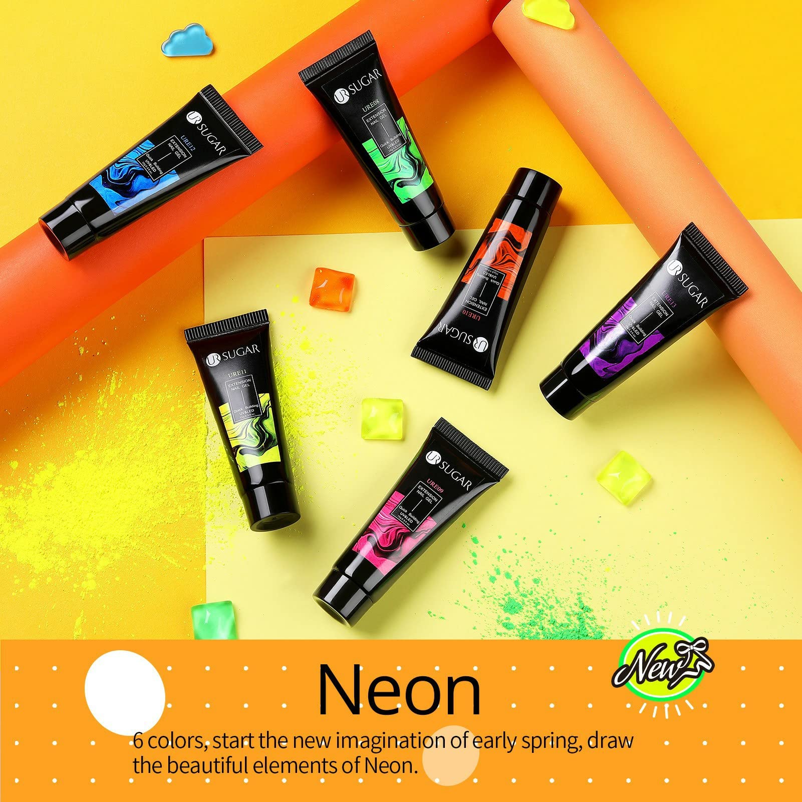 UR SUGAR gel de extensión, caja regalo y guía de aplicación sencilla