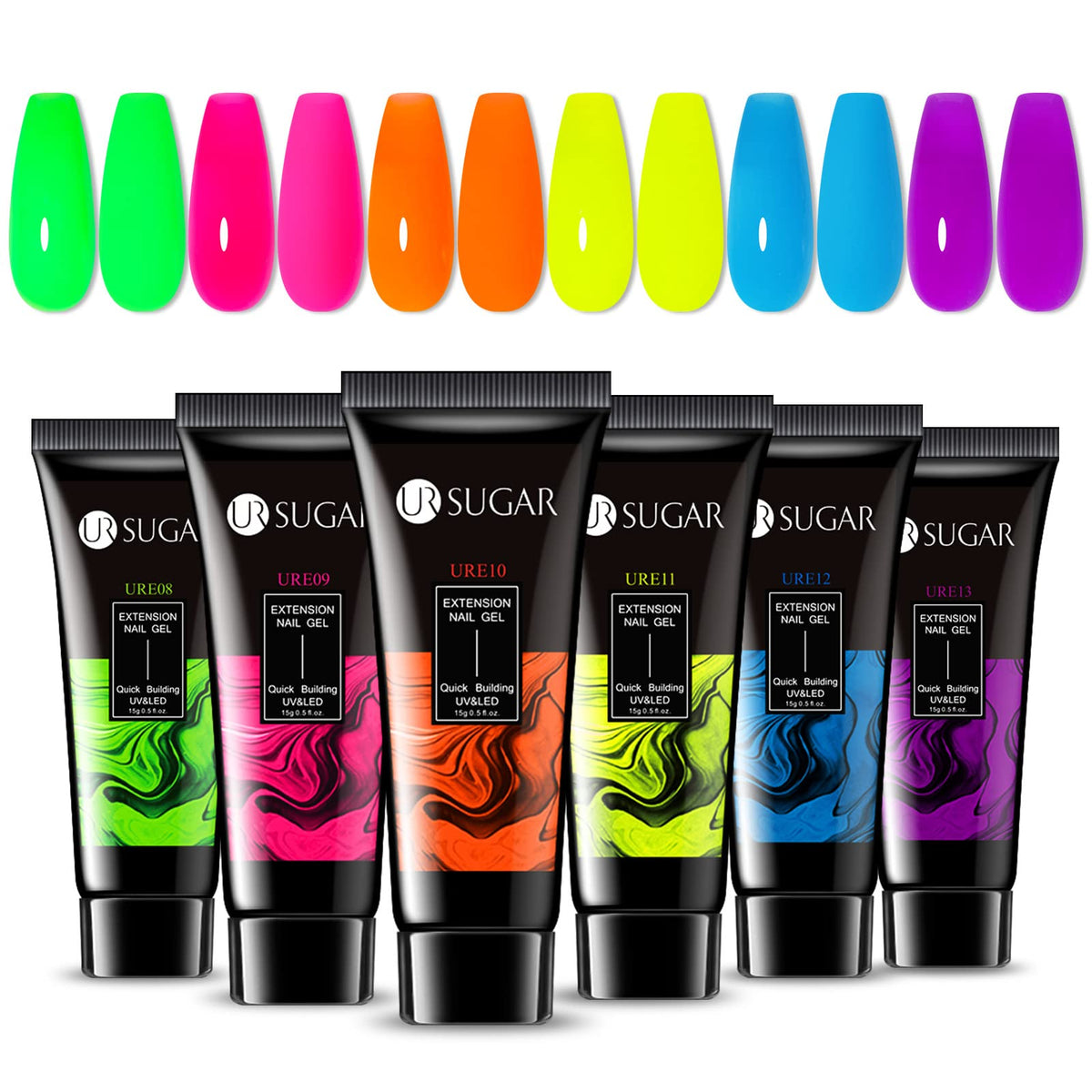 UR SUGAR conjunto gel-extensión neón regalo para fiestas y looks vibrantes
