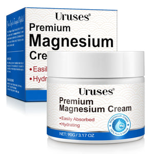 Uruses crema magnesio en tubo, etiqueta legible, fácil de identificar para uso diario.