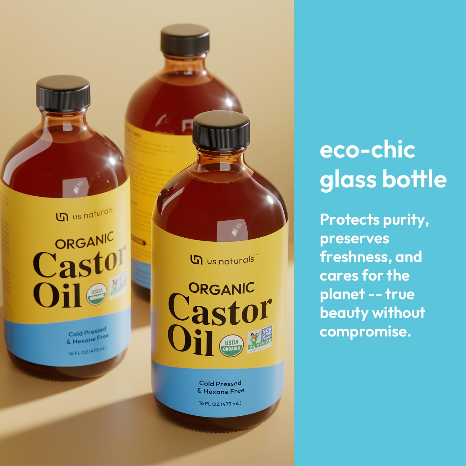 Us Naturals Aceite de Ricino para Piel: hidratación profunda y suave