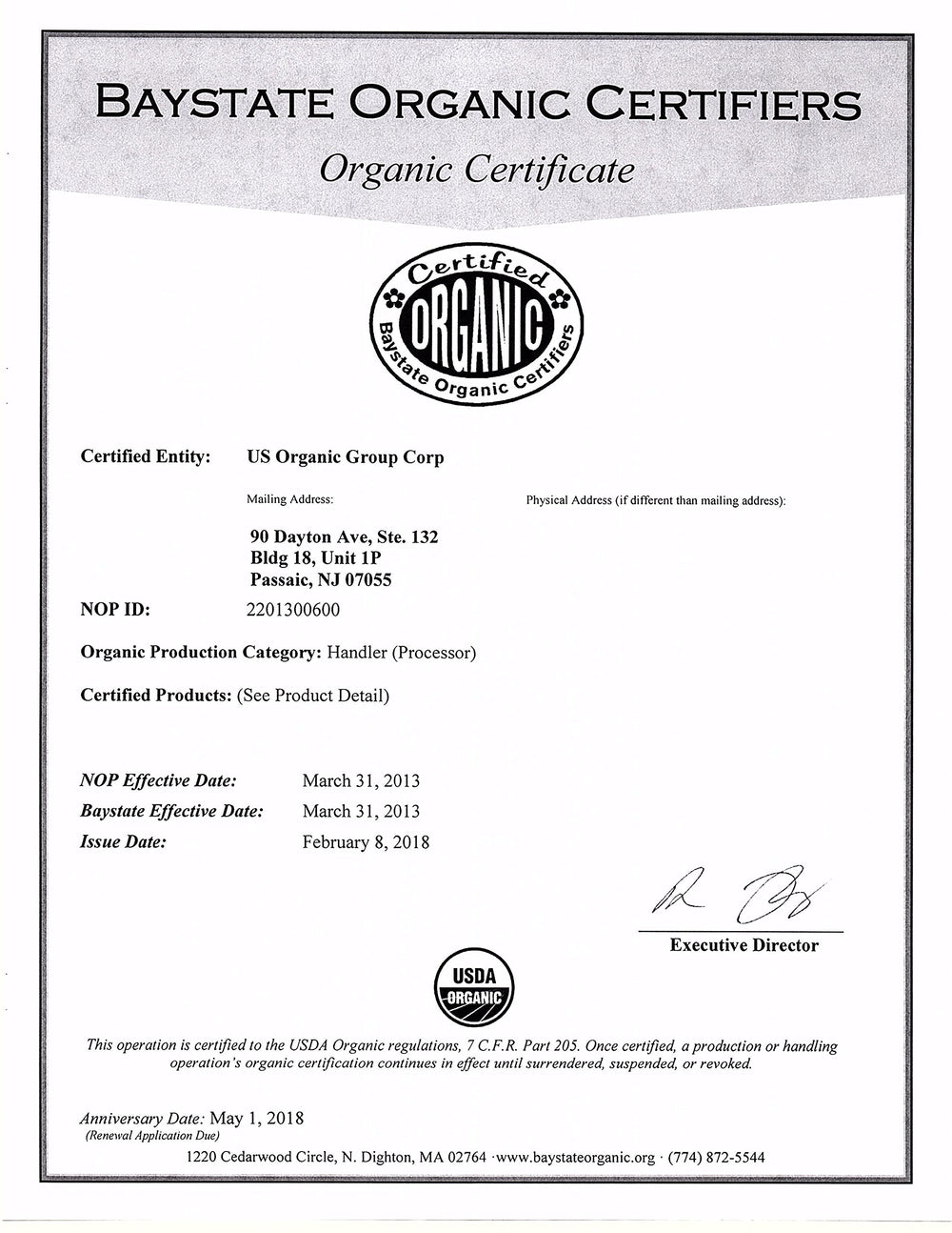US Organic Botella ámbar protege la calidad y conserva los beneficios.