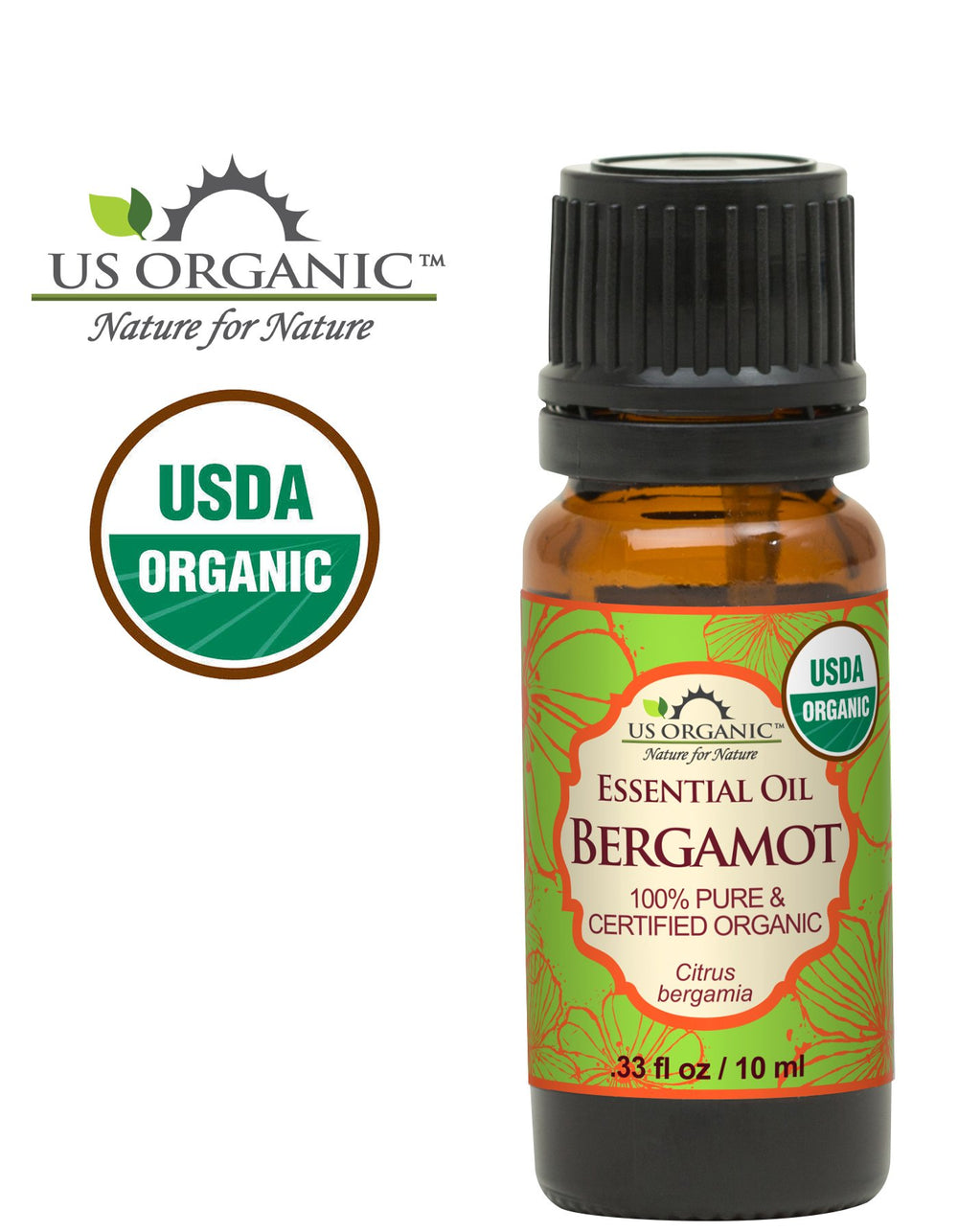 US Organic Bergamota: prensado en frío de la cáscara para aroma intenso