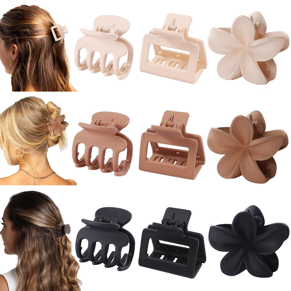 USDNICE clip de cabello cuadrado rosa para agarre estable diario