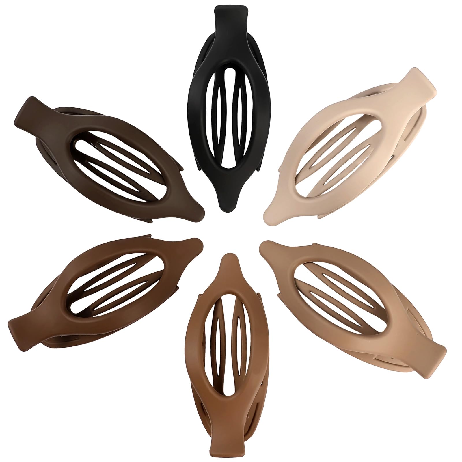 USDNICE clip oval plano marrón regalo práctico para mujeres