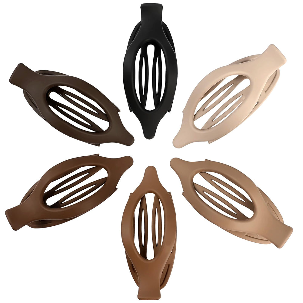 USDNICE clip oval plano marrón regalo práctico para mujeres