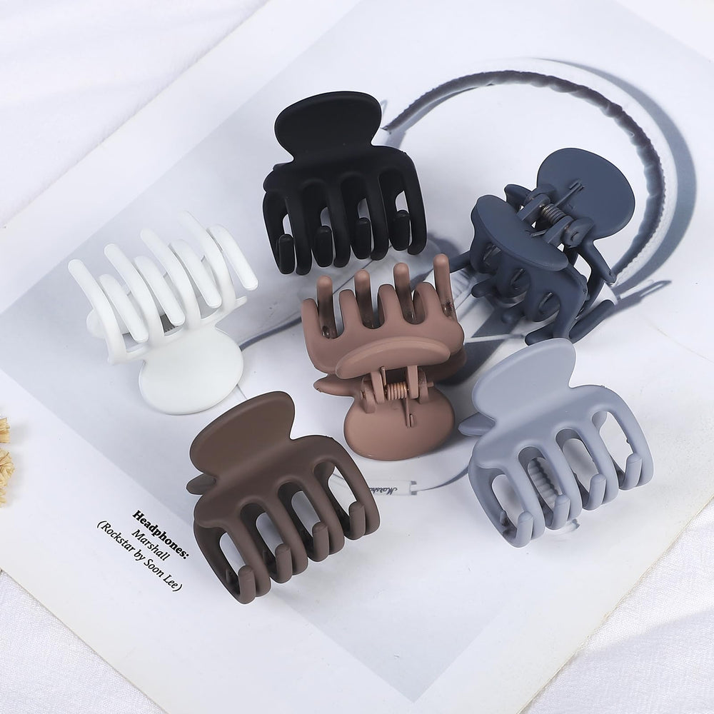 USDNICE clips de pelo pequeños en blanco, complemento neutro para cualquier outfit.