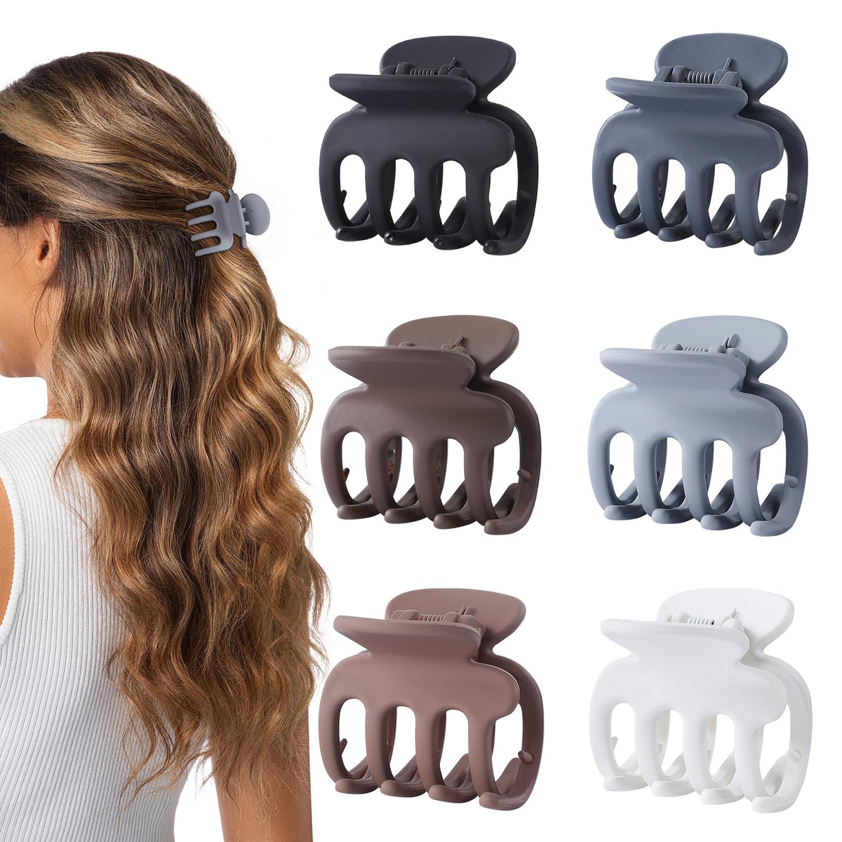 USDNICE clips de pelo pequeños en negro, agarre firme para peinados diarios.