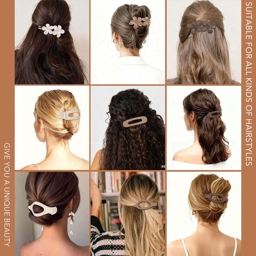 USDNICE clips planos mate aptos para cabello fino y grueso
