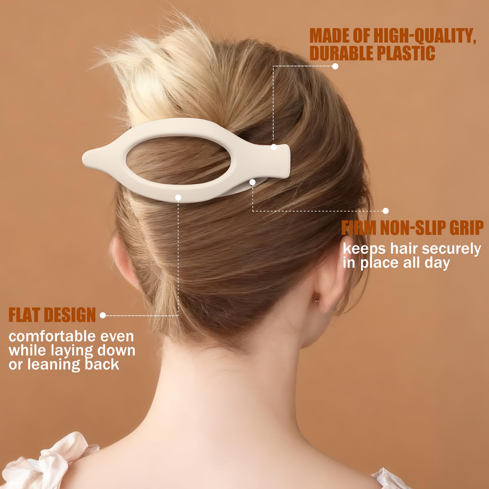 USDNICE pinzas planas para cabello grueso o fino, sin dañarlo.