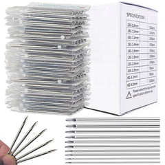 Usiriy aguja piercing 20G en empaque individual, ideal para uso higiénico y preciso.